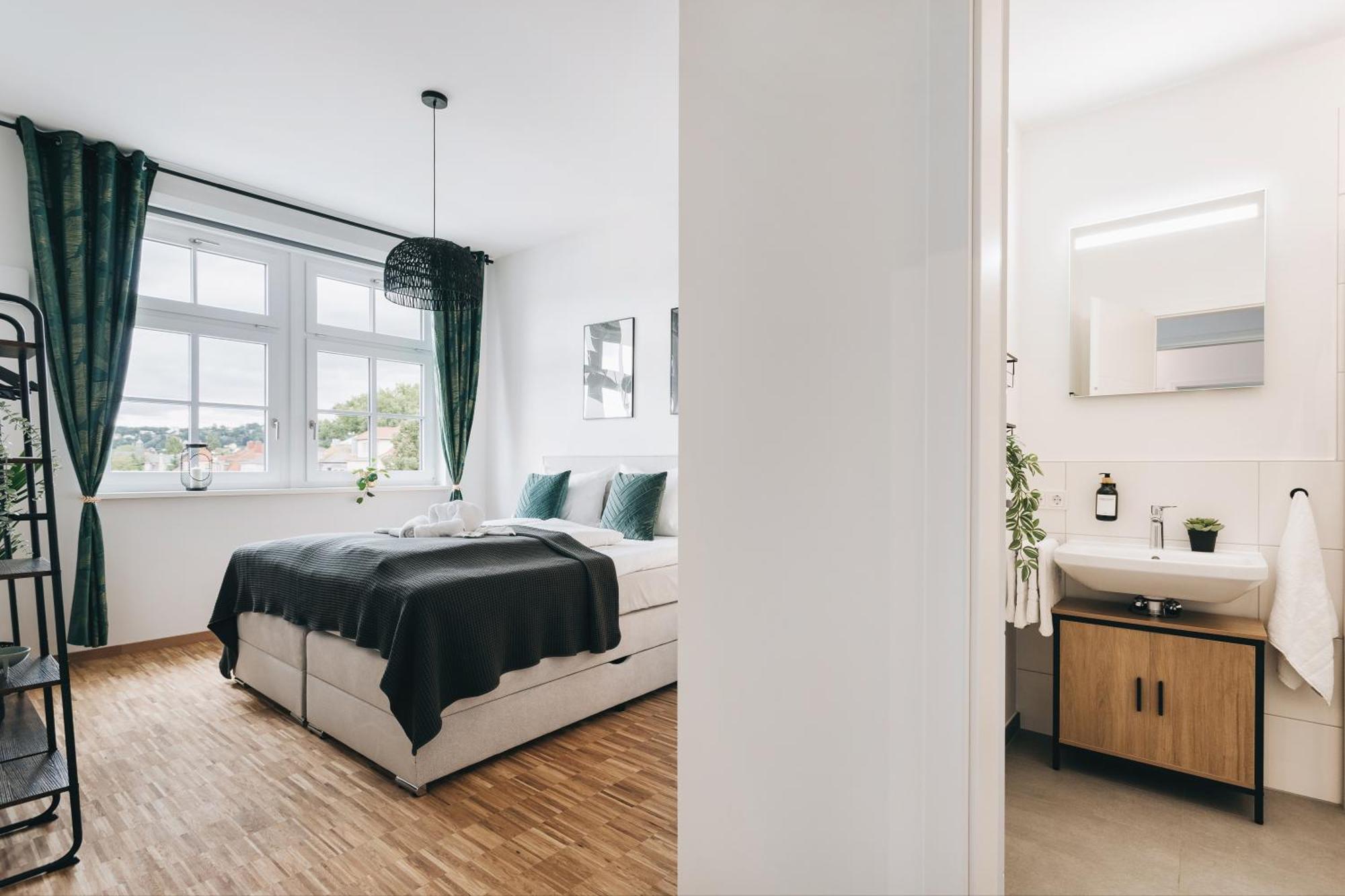 Oasis Appart - Wohnen In Dresden - Netflix - Tiefgarage - Dachterrasse Δωμάτιο φωτογραφία